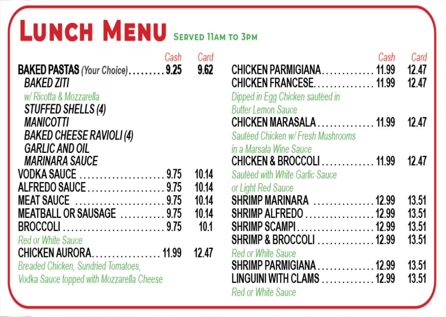 lunchmenu